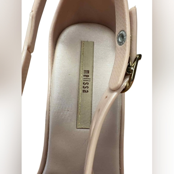 MELISSA Jelly Wedge Close-Toed Heels, USA size 6EUC Blush - Picture 6 of 7